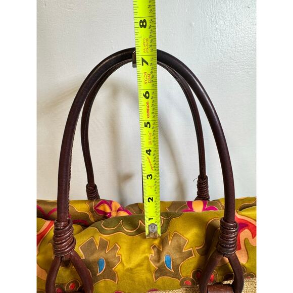 Valentino Woven Fiber & Leather Drawstring Tote 1967 RARE - Picture 13 of 14